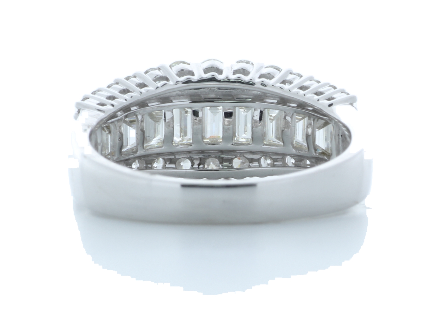 18ct White Gold Channel Set Semi Eternity Diamond Ring 4.10 Carats - Image 3 of 4