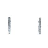 18ct White Gold Diamond Hoop Earrings 1.96 Carats