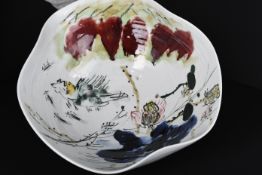 Hand Sculptured Porcelain Bowl