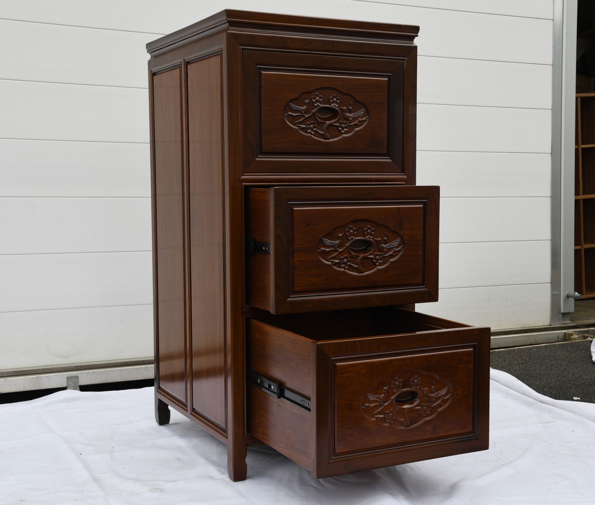 Hand made Rosewood Filing Cabinet - Image 2 of 3