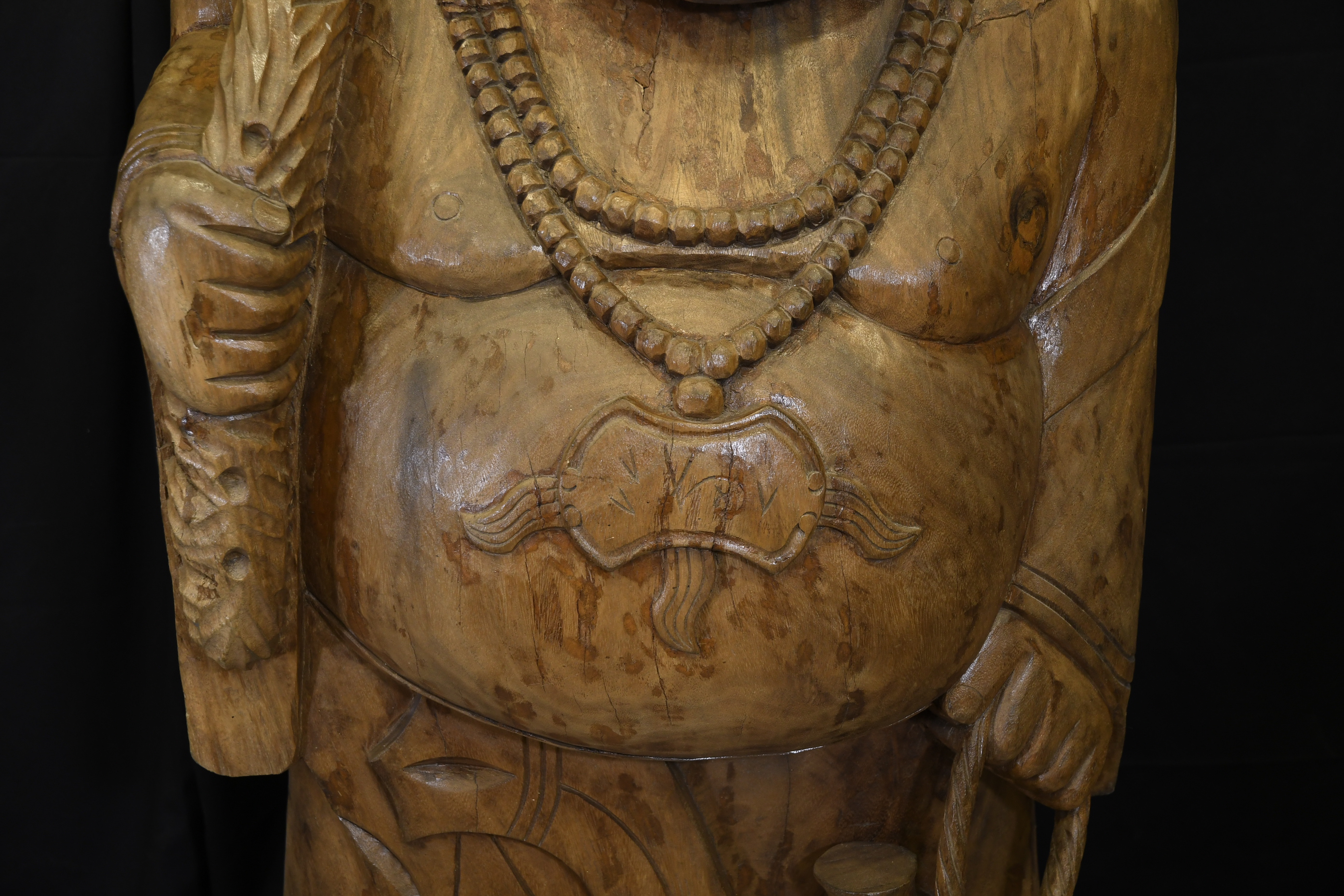 Large Wooden Buddha - Image 2 of 8