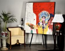 Fabulous Original Large Chinese Oil on Canvas