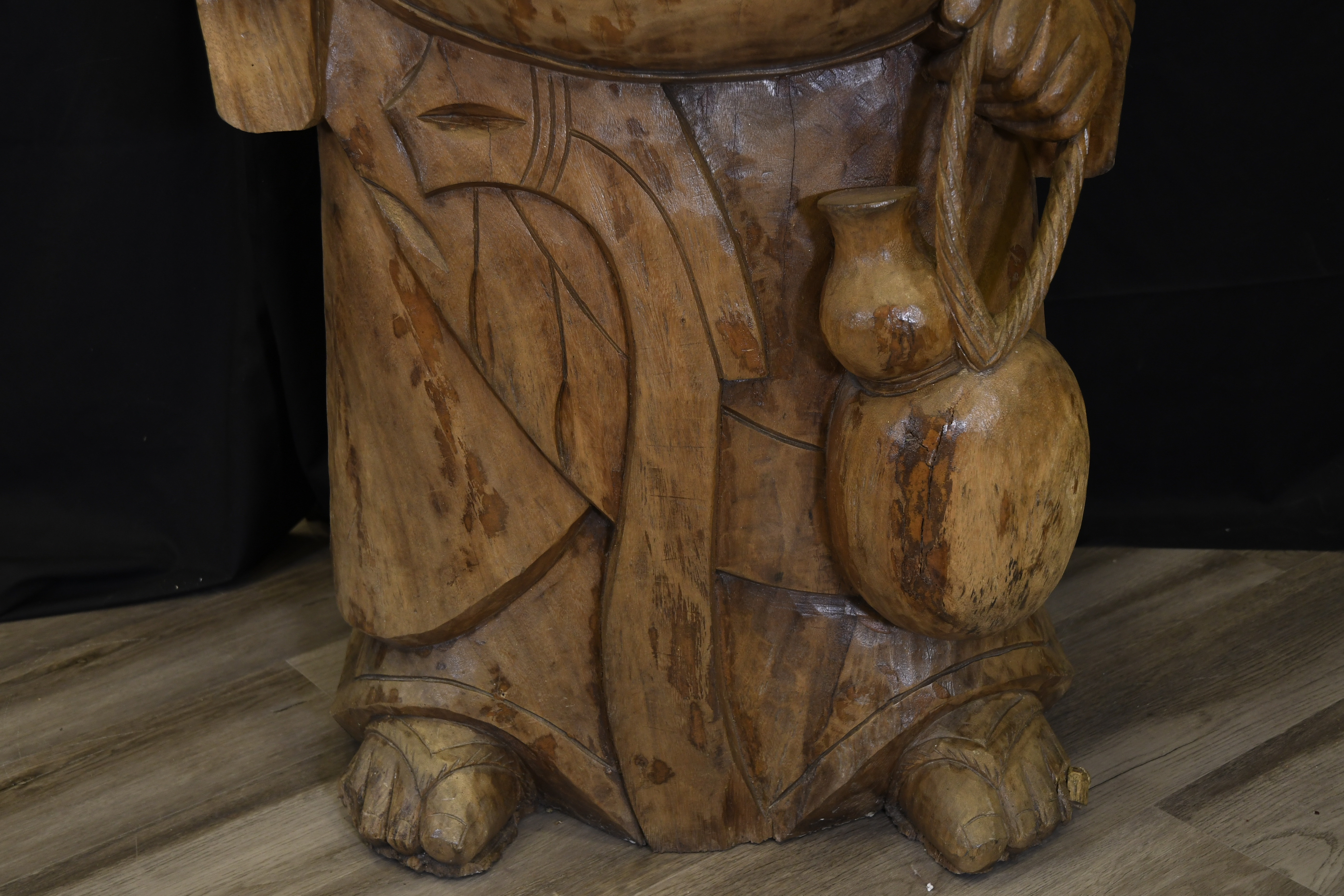 Large Wooden Buddha - Image 3 of 8