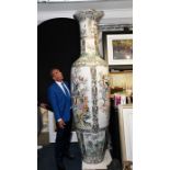 8Ft Hand Painted Porcelain Vase