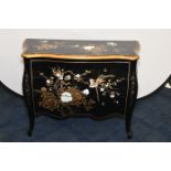 Black and Gold Hand Painted Chest of Drawers