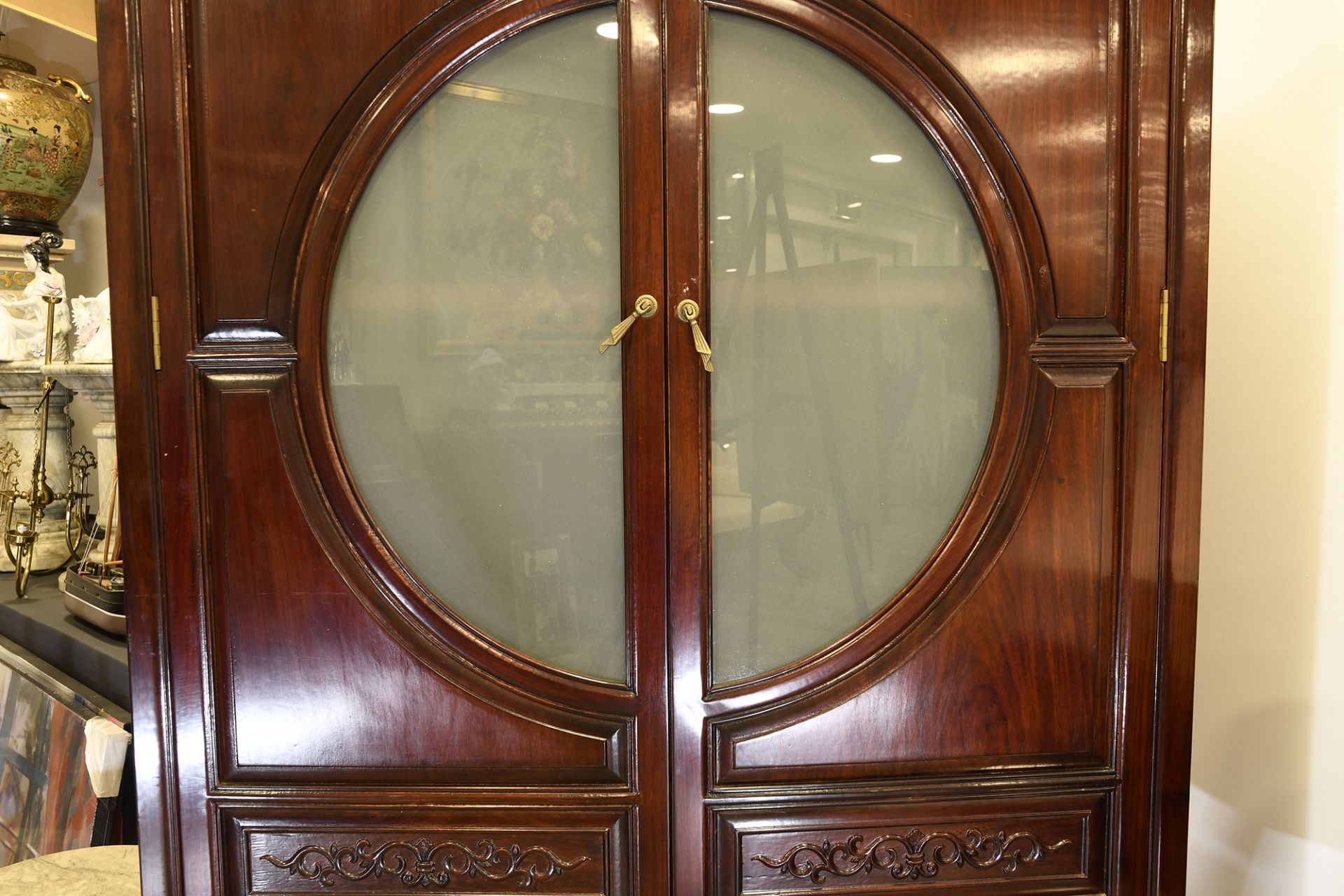 Solid Rosewood Hand Carved Cabinet - Image 3 of 5