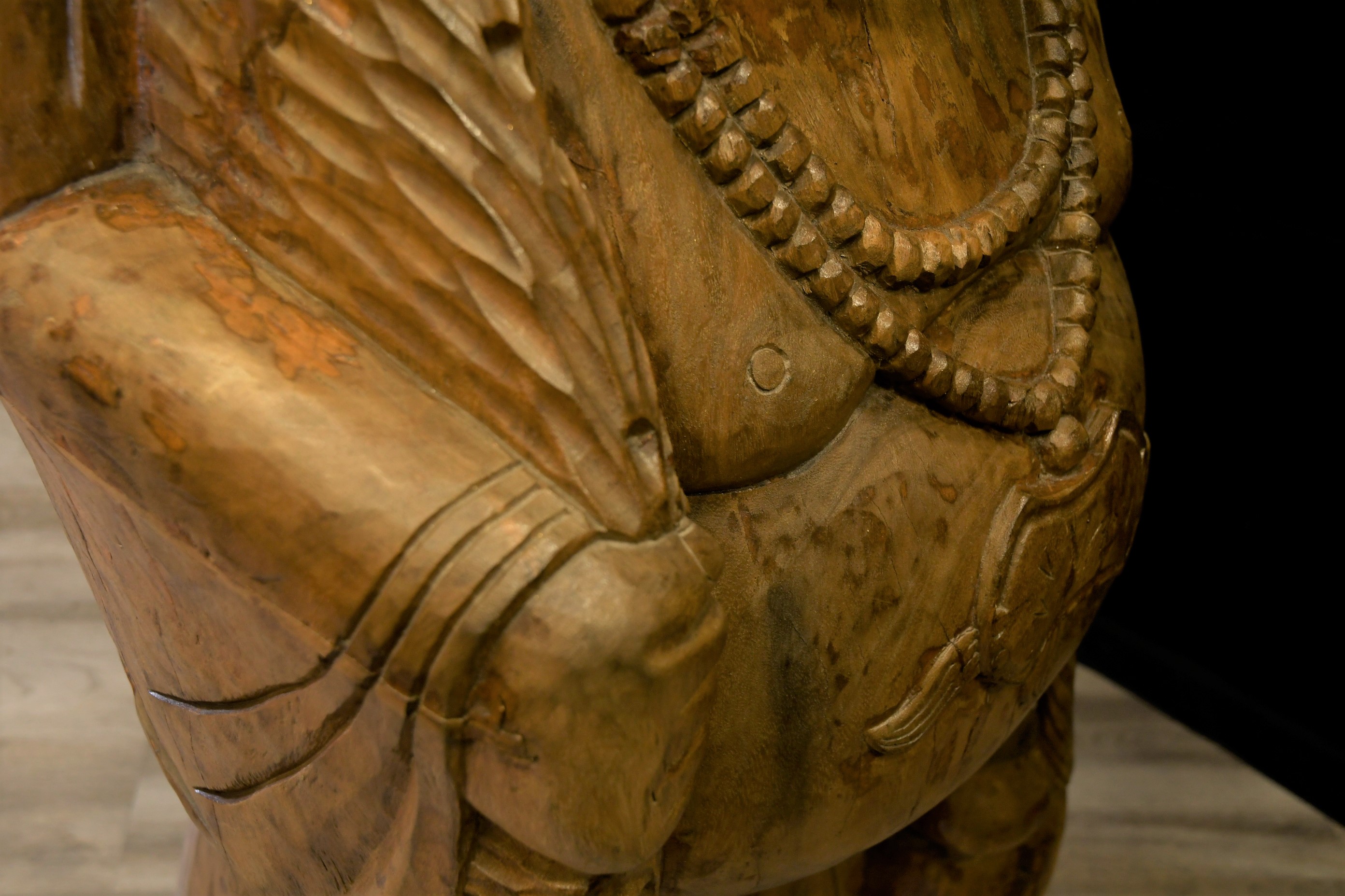 Large Wooden Buddha - Image 7 of 8