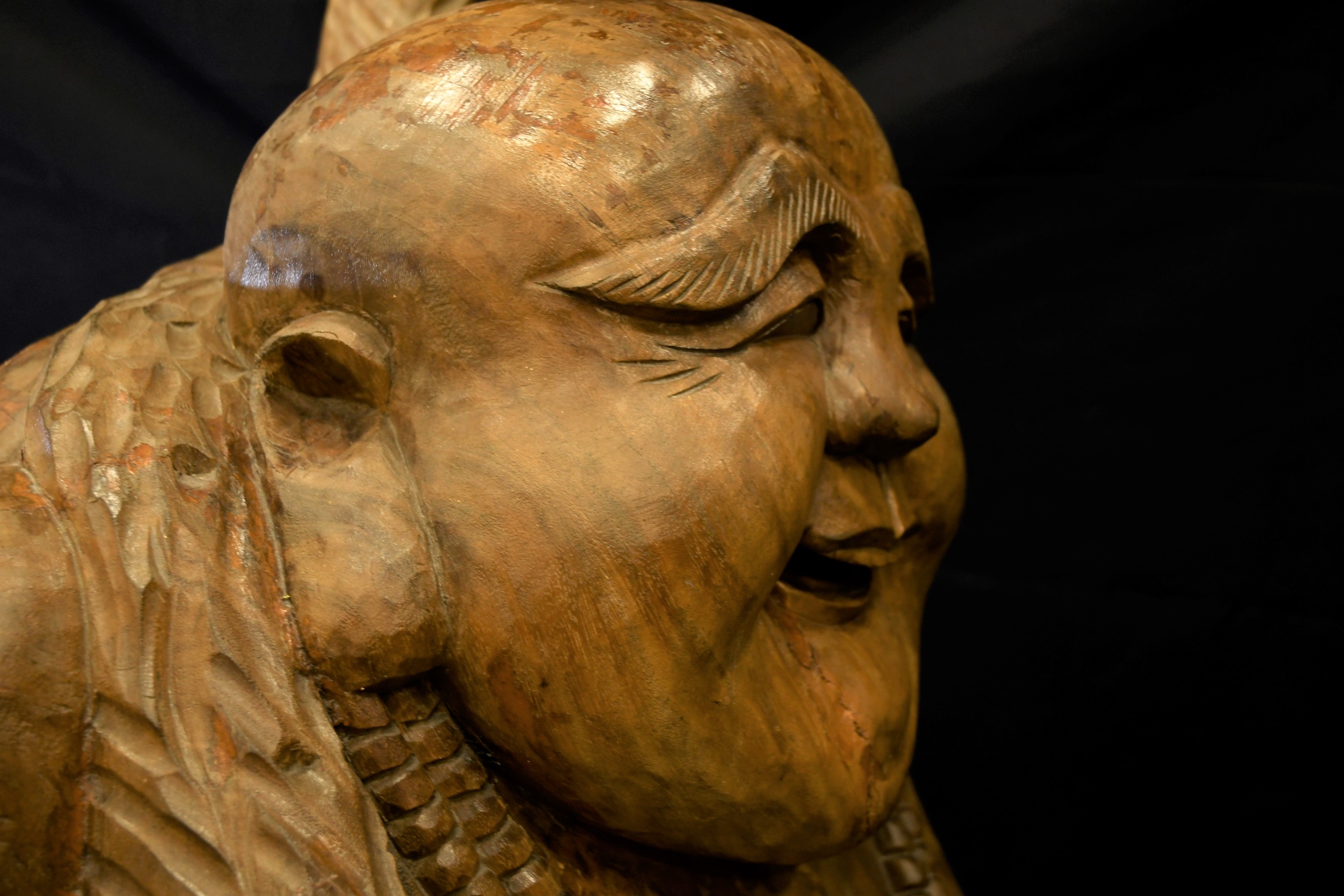 Large Wooden Buddha - Image 6 of 8