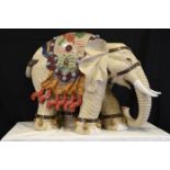 Large Handmade Porcelain Elephant