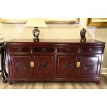 Solid Rosewood Carved 6Ft Sideboard