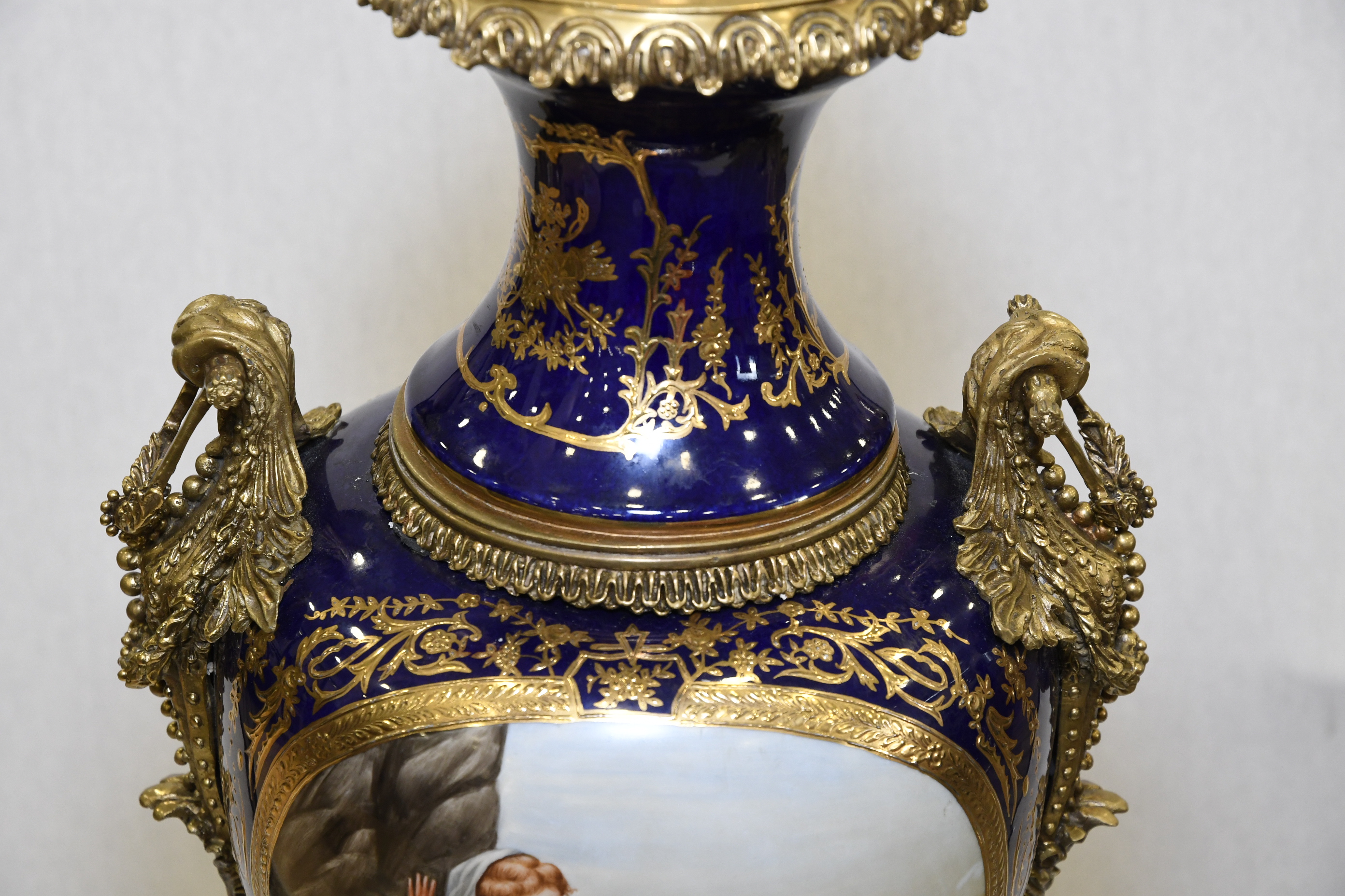 Blue and Gold Floral Temple Jar - Image 5 of 11