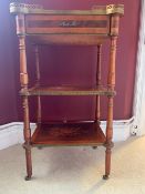 Mahogany Three-Tiered Trolly