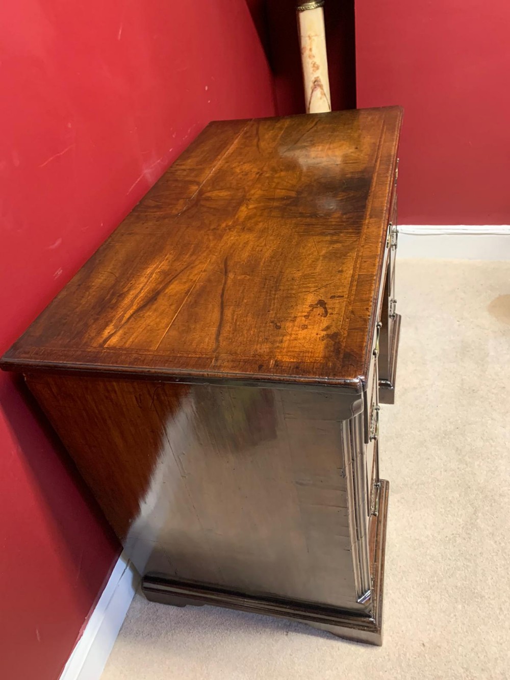 Kneehole desk, circa 1720 - Image 8 of 9