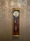 Clock By Dent Makers To Queen Victoria Flamed Mahogany And Brass Case.