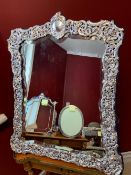 Victorian Pressed Silver Mirror