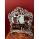 Victorian Pressed Silver Mirror