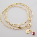 46 cm (18.1 in) Italian Beat Dorica Necklace. In 14K Yellow Gold