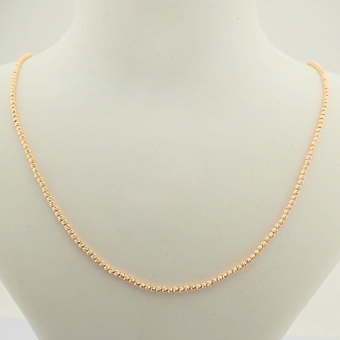 46 cm (18.1 in) Italian Beat Dorica Necklace. In 14K Rose/Pink Gold - Image 3 of 8