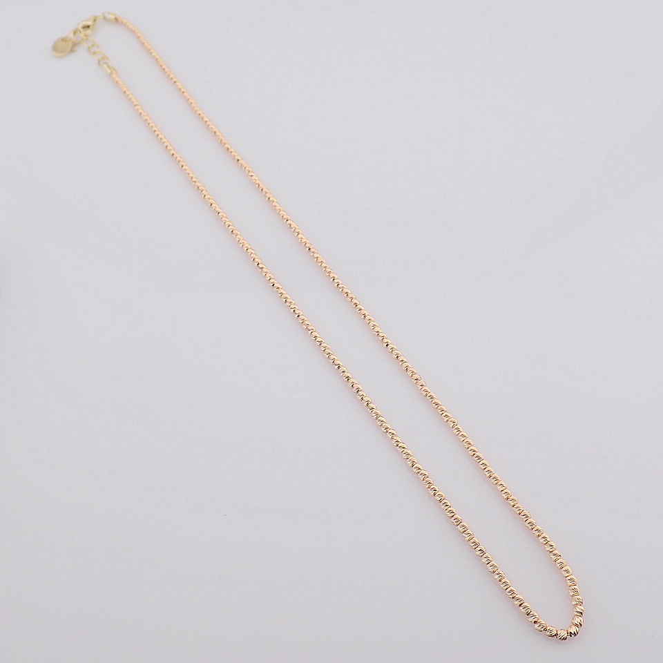 46 cm (18.1 in) Italian Beat Dorica Necklace. In 14K Rose/Pink Gold - Image 4 of 8