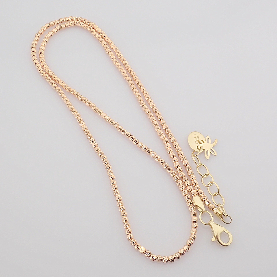 46 cm (18.1 in) Italian Beat Dorica Necklace. In 14K Rose/Pink Gold - Image 2 of 8