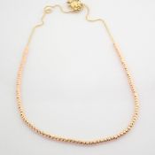 44 cm (17.3 in) Italian Beat Dorica Necklace. In 14K Rose/Pink Gold