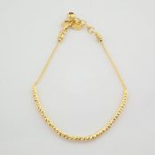 20 cm (7.9 in) Italian Beat Dorica Bracelet. In 14K Yellow Gold