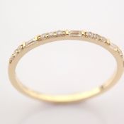 14K Yellow Gold Ring - Swarovski Zirconia .