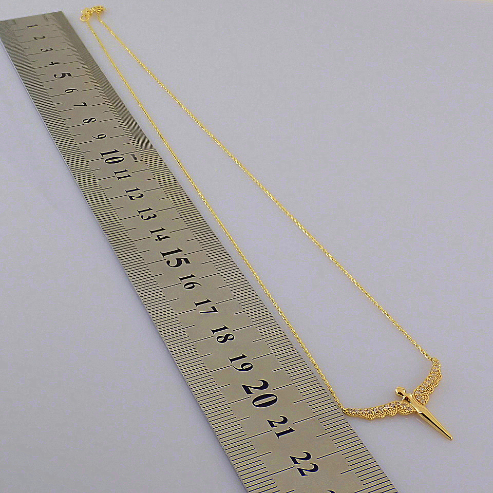 44 cm (17.3 in) Swarovski Zirconia Necklace. In 14K Yellow Gold - Image 6 of 6
