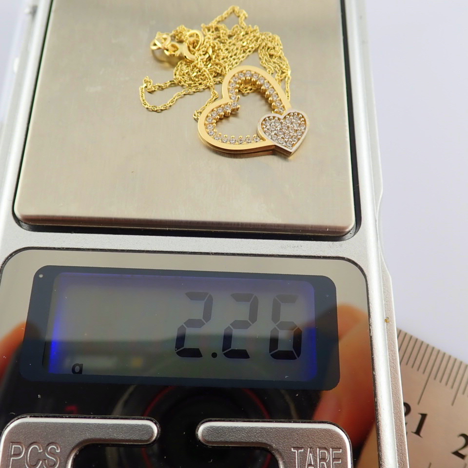 44 cm (17.3 in) Swarovski Zirconia Pendant. In 14K Yellow Gold - Image 2 of 4