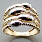 14K Yellow Gold Ring - Italian Design.