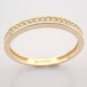 14K Yellow Gold Ring - Swarovski Zirconia .