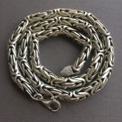 Mens King Byzantine Chain Necklaces Round 8mm 161GR , 22 inch - 55cm , 925 Silver Sterling