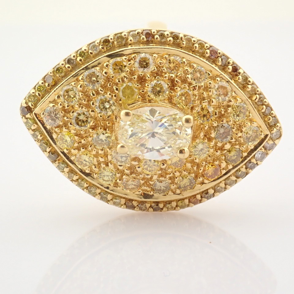 18K Rose Gold Ring- Total 1,94 ct Diamond - Image 4 of 5