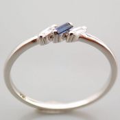 14 kt. White gold - Ring - 0.10 ct Diamond - SAPPHIRE