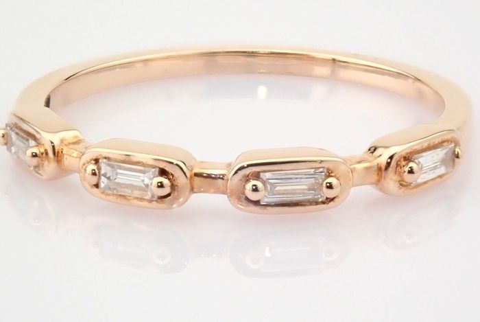 14 kt. Pink gold - Ring - 0.11 ct Diamond - Image 4 of 6