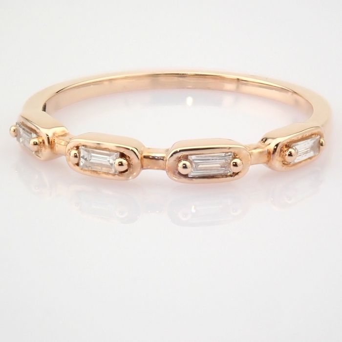 14 kt. Pink gold - Ring - 0.11 ct Diamond - Image 5 of 6