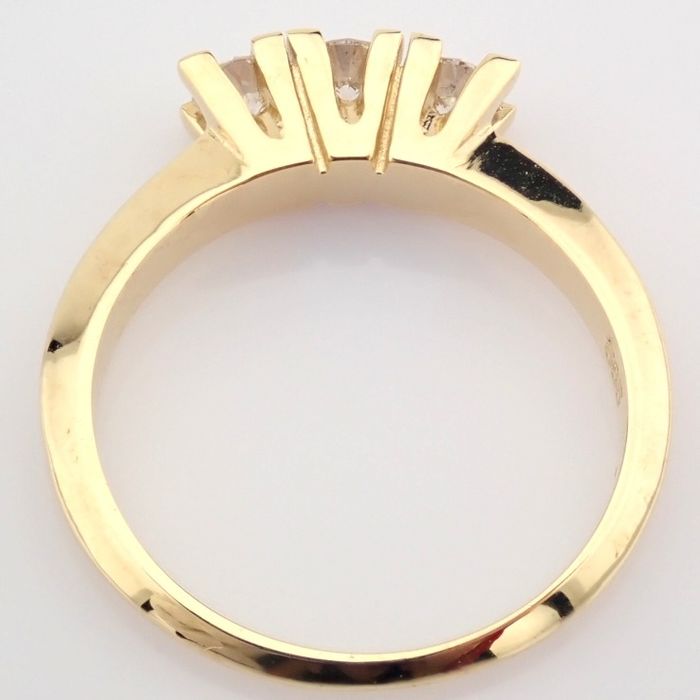 14 kt. Yellow gold - Ring - 0.41 ct Diamond - Image 3 of 9