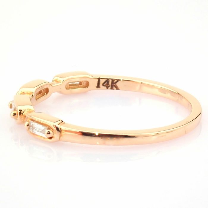 14 kt. Pink gold - Ring - 0.11 ct Diamond - Image 3 of 6