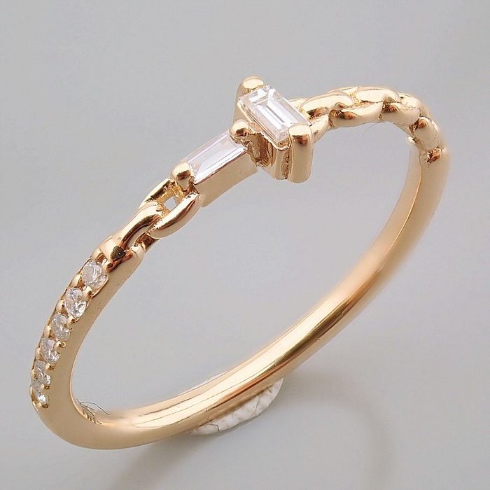 14 kt. Pink gold - Ring - 0.10 ct Diamond - Image 9 of 9