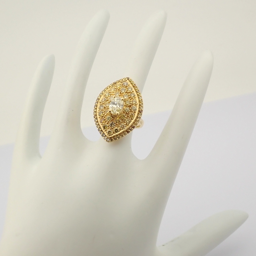 18K Rose Gold Ring- Total 1,94 ct Diamond - Image 3 of 5