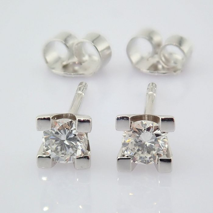 18 kt. White gold - Earrings - 0.24 ct Diamond - Image 3 of 8