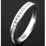 14K White Gold Half Eternity Ring 0,28 ct