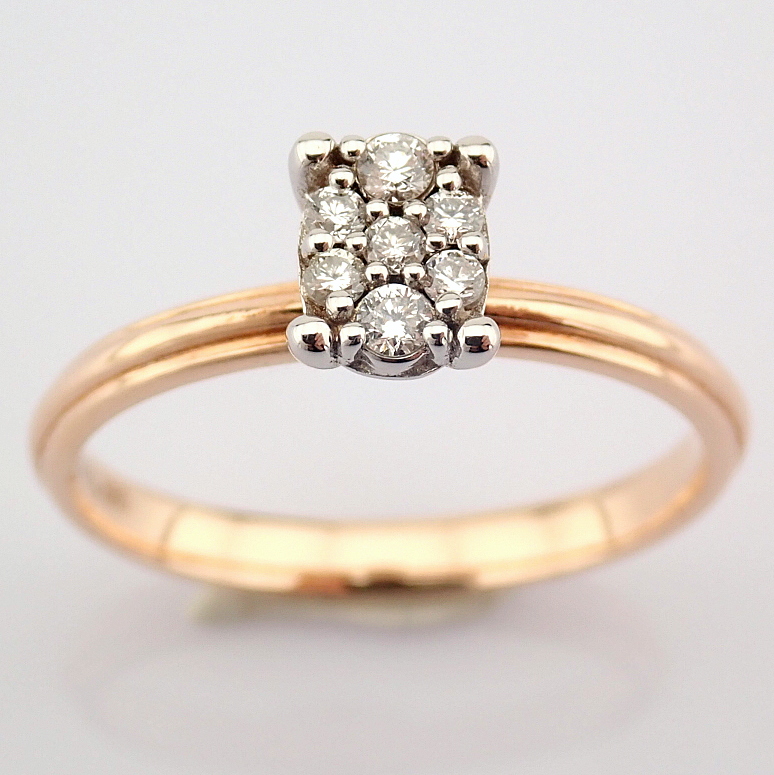 14K White and Rose Gold Diamond Ring - Image 2 of 7