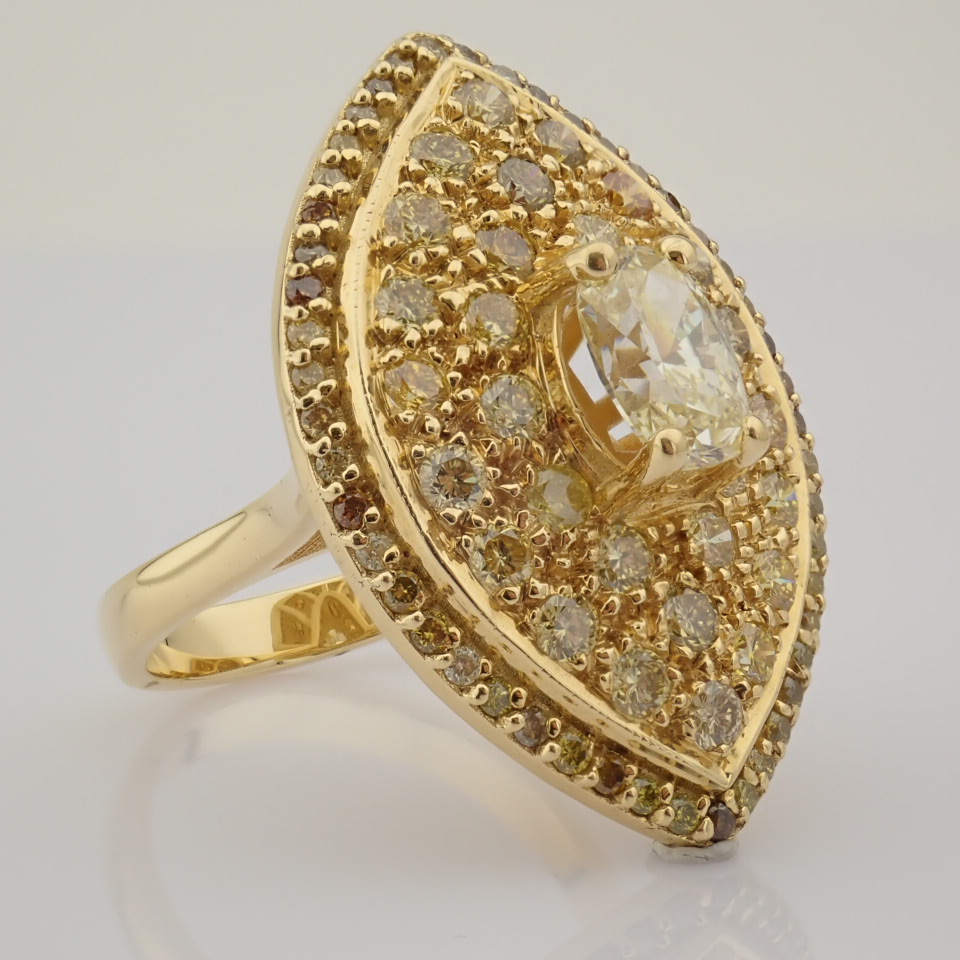 18K Rose Gold Ring- Total 1,94 ct Diamond - Image 5 of 5