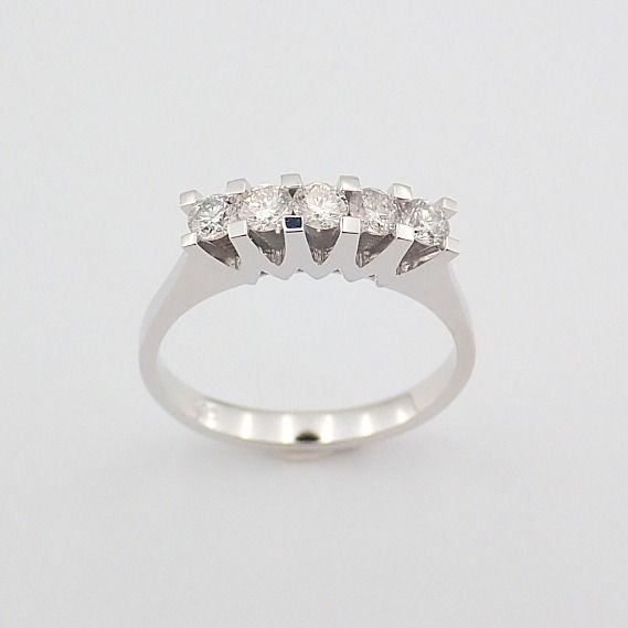 14 kt. White gold - Ring - 0.55 ct Diamond - Image 2 of 6