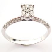 14K White Gold Diamond Ring