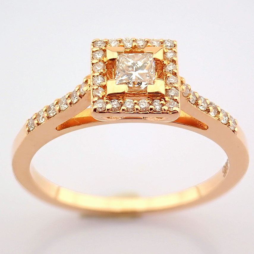 14K Yellow and Rose Gold Diamond Ring - Image 5 of 6