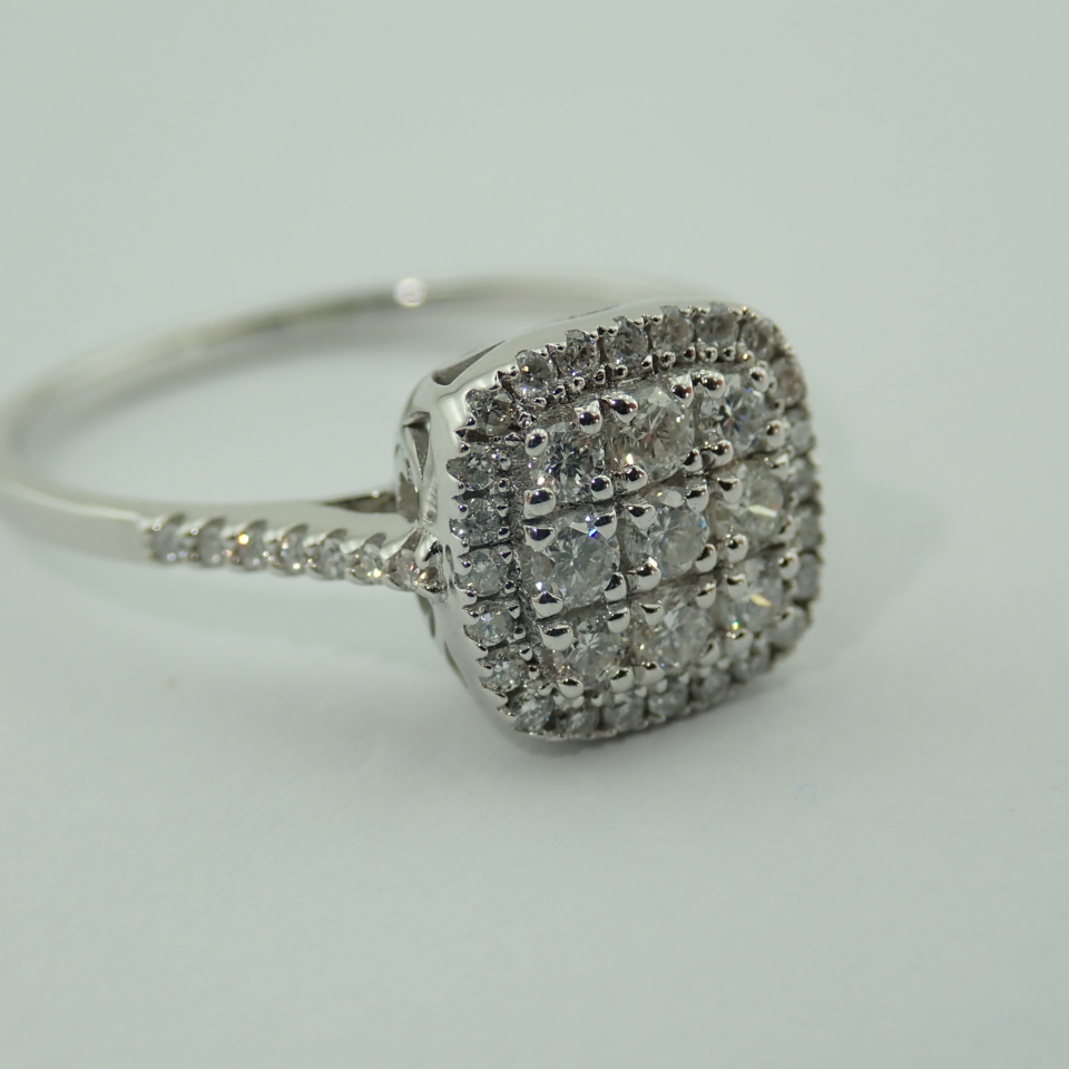 14 kt. White gold - Ring - 0.37 ct Diamond - Image 3 of 6