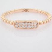 14 kt. Pink gold - Ring - 0.07 ct Diamond