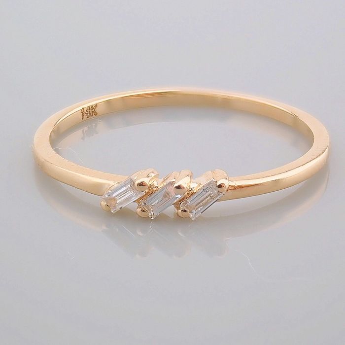 14 kt. Yellow gold - Ring - 0.07 ct Diamond - Image 6 of 7